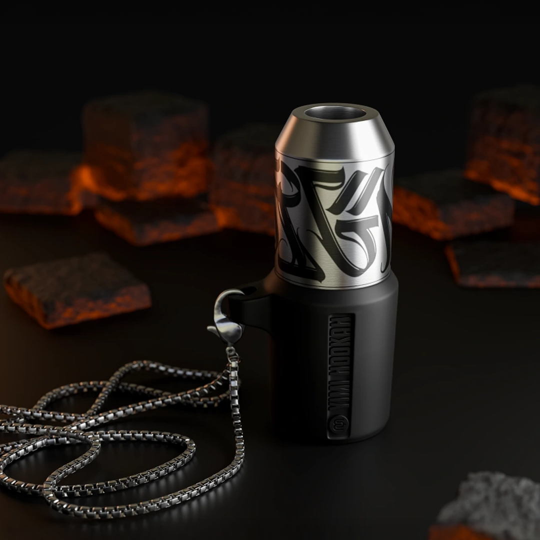 Yimi Hookah 304不鏽鋼(塗鴉款)個人專用水煙嘴 / Yimi Hookah 304 Stainless Steel Mouth Tips (Graffiti-Black)