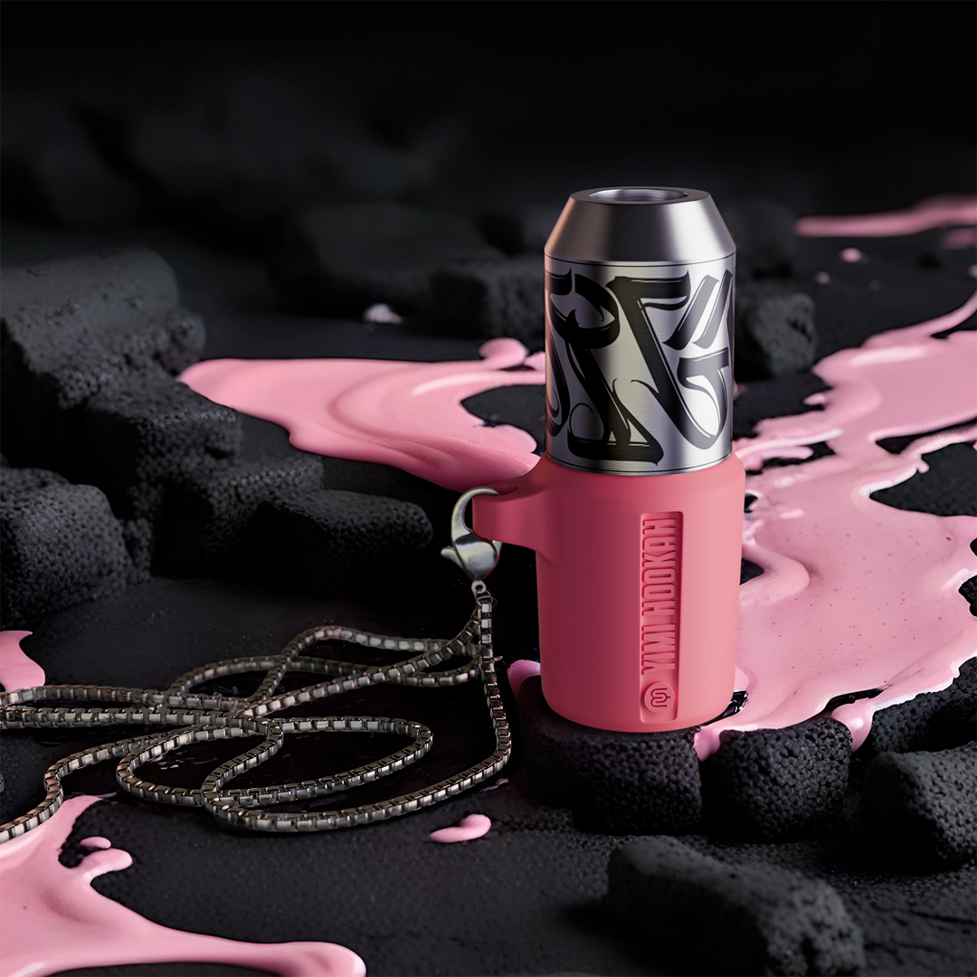 Yimi Hookah 304不鏽鋼(塗鴉款)個人專用水煙嘴 / Yimi Hookah 304 Stainless Steel Mouth Tips (Graffiti-Pink)