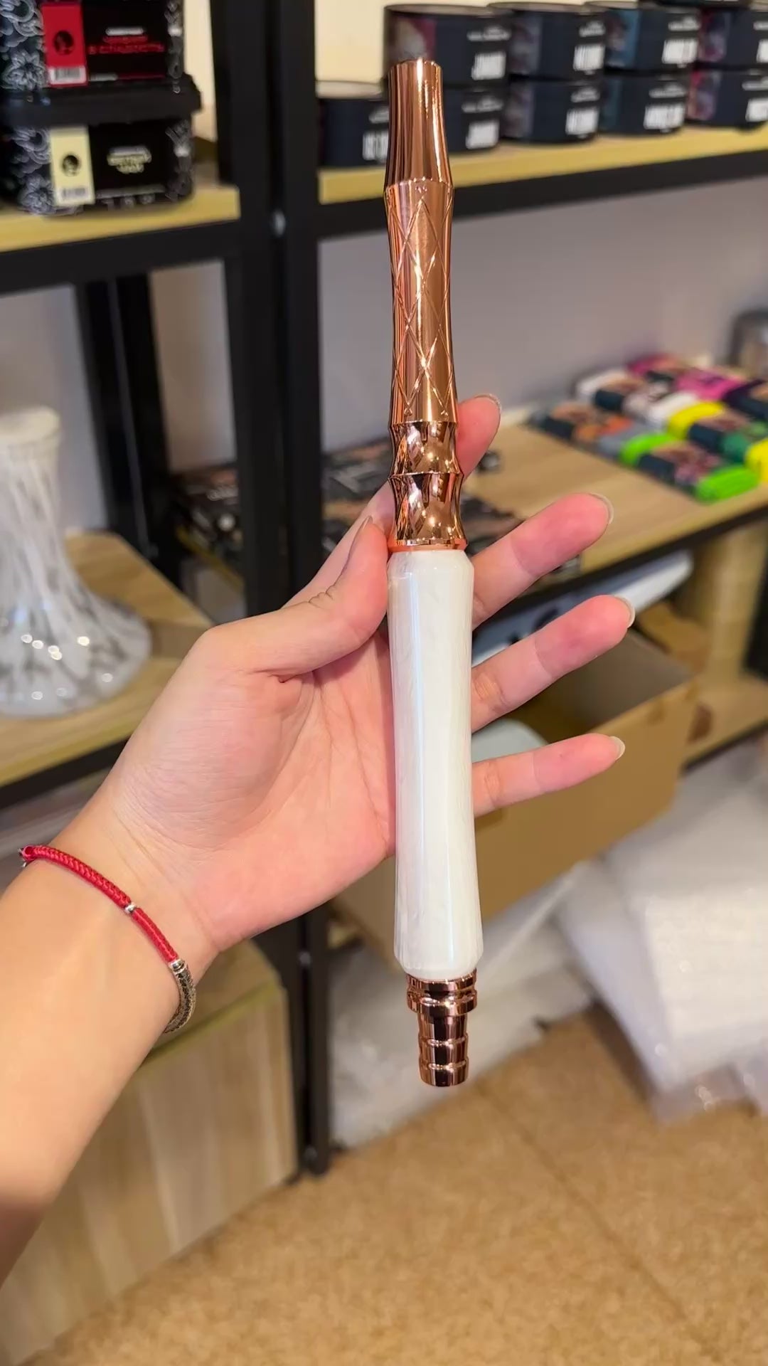 Ocean Hookah Kaif S 2nd Edition  – Rose gold / White