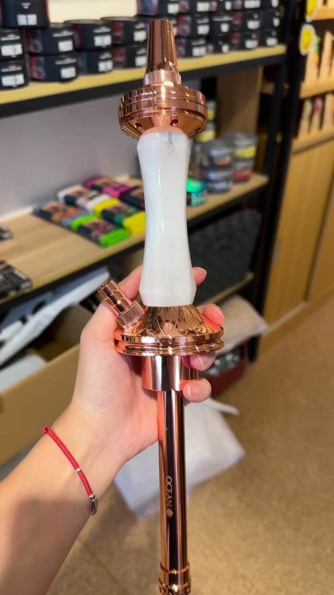 Ocean Hookah Kaif S 2nd Edition  – Rose gold / White